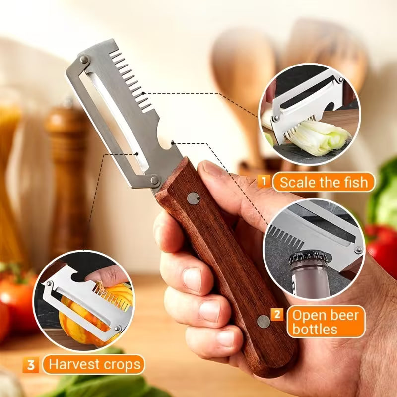2pcs Heavy-duty Stainless Steel Peeler and Slicer Set