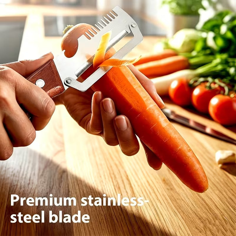 2pcs Heavy-duty Stainless Steel Peeler and Slicer Set